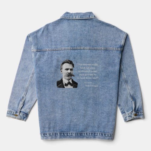 Friedrich Nietzsche Troll Quote  Denim Jacket