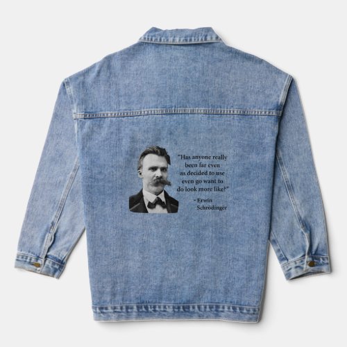 Friedrich Nietzsche Troll Quote  Denim Jacket