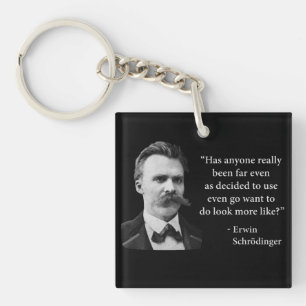Friedrich Nietzsche Troll Quote Keychain