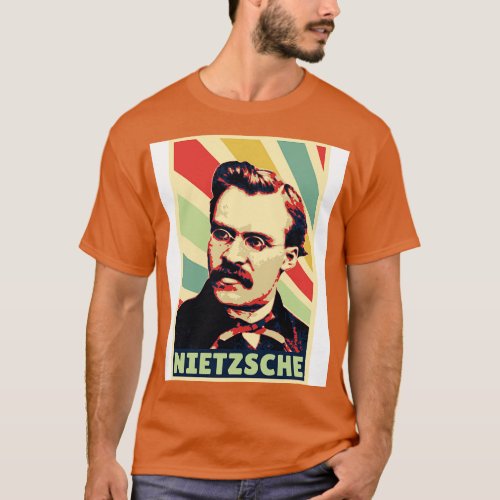 Friedrich Nietzsche Vintage Colors T_Shirt