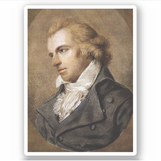 Friedrich Schiller, German Romantic Literary Sticker (Front)