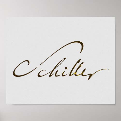 Friedrich Schiller Signature Poster