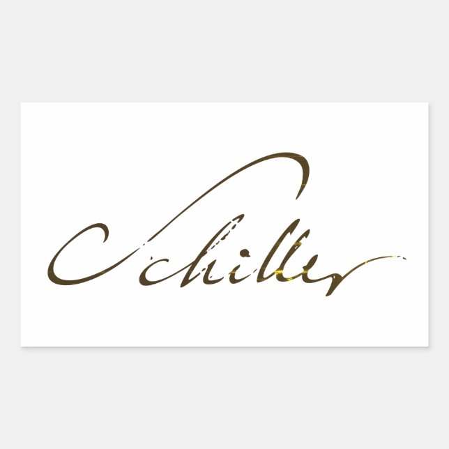 Friedrich Schiller Signature Rectangular Sticker (Front)