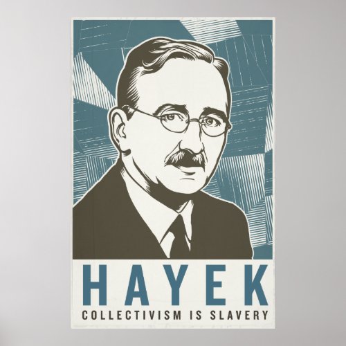 Friedrich von Hayek Vintage Print