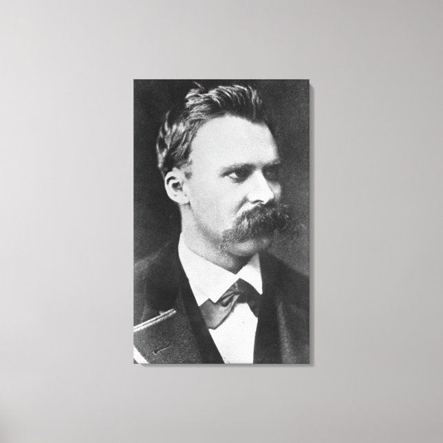 Friedrich Wilhelm Nietzsche (1844-1900) 1873 (b/w Canvas Print (Front)