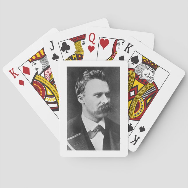 Friedrich Wilhelm Nietzsche (1844-1900) 1873 (b/w Poker Cards (Back)