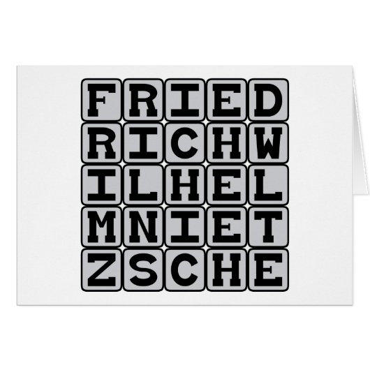 Friedrich Wilhelm Nietzsche, Existentialist Cards (Front Horizontal)