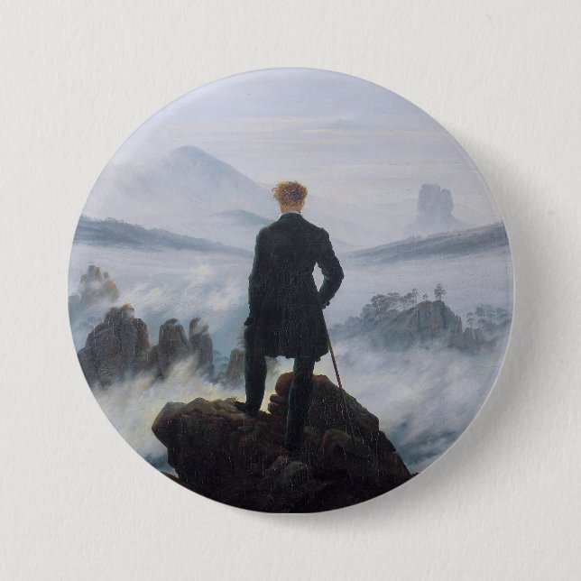 Friedrich's Wanderer above the Sea of Fog Button (Front)