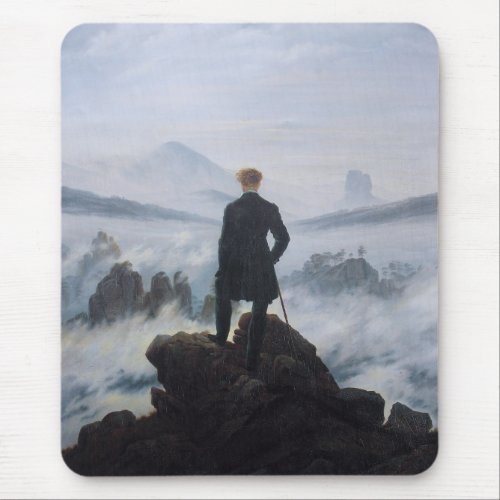 Friedrichs Wanderer above the sea of fog Mouse Pad