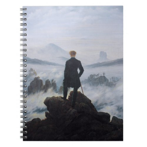 Friedrichs Wanderer above the sea of fog Notebook