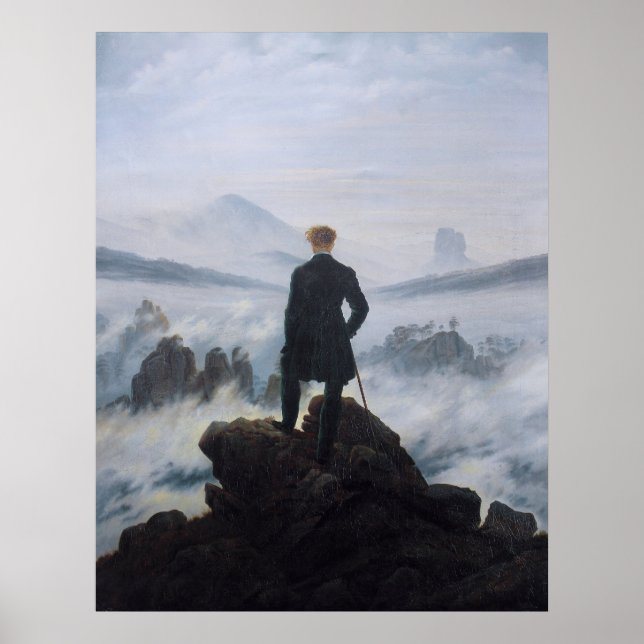 Friedrich's Wanderer above the Sea of Fog  Poster (Front)
