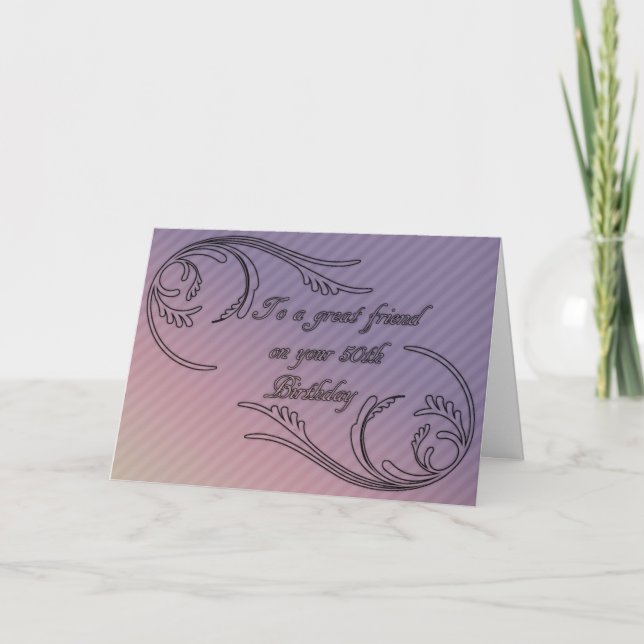 Friend 50th Birthday Card (Front)