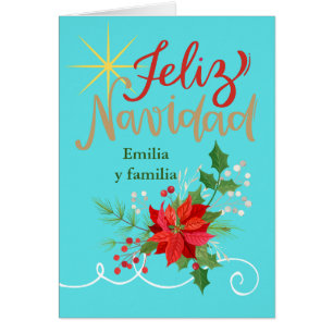 Friend and Family Christmas Spanish Feliz Navidad Cards