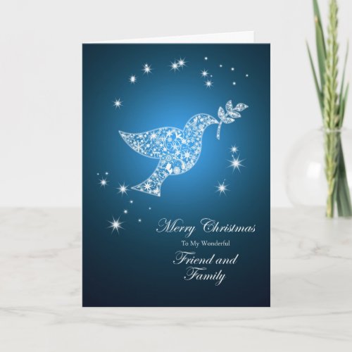 Friend and family Dove of peace Christmas card