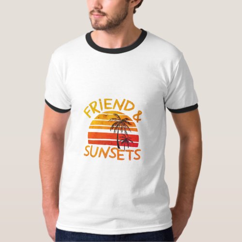 Friend and Sunset T_shirts 