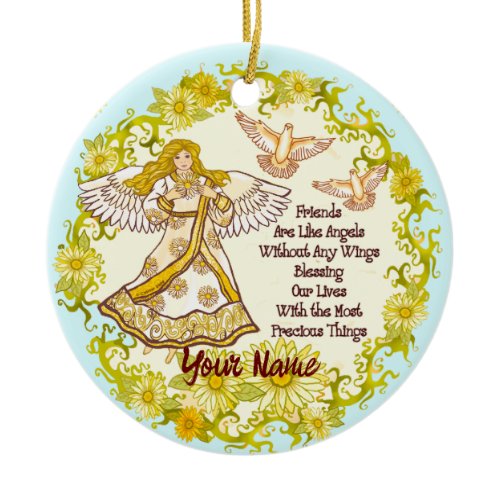 Friend Angel Ceramic Ornament