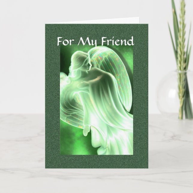 Friend - Angel Greeting Card (Front)