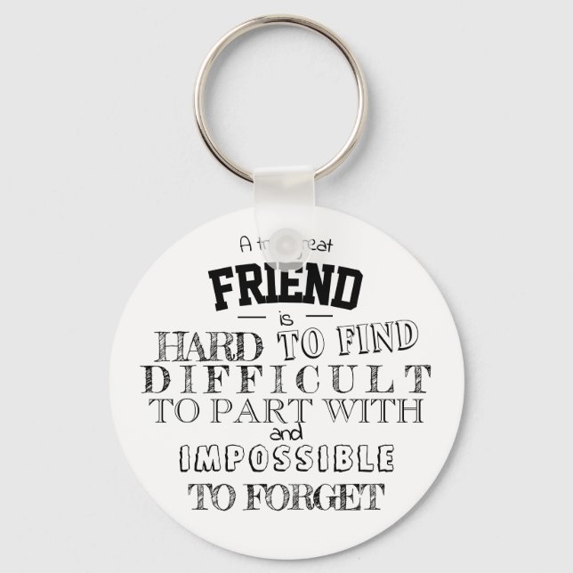 Friend Appreciation Thank you Gift script bff Keychain (Front)