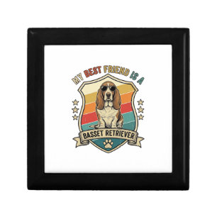 Friend Basset Retriever Dog Sunglasses Retro Shiel Gift Box