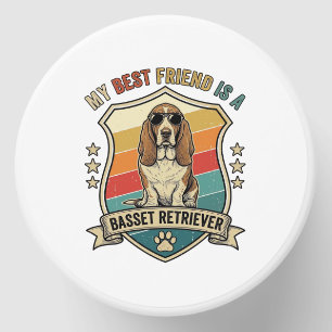Friend Basset Retriever Dog Sunglasses Retro Shiel Mini Candle Favors