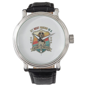 Friend Basset Retriever Dog Sunglasses Retro Shiel Watch