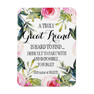 Friend Bestie Thank you Script Friend Appreciation Magnet