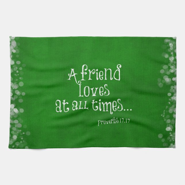 Friend Bible Verse Scripture Kitchen Towel (Horizontal)