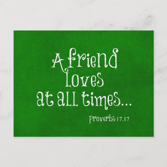 Friend Bible Verse Scripture Postcard (Front)
