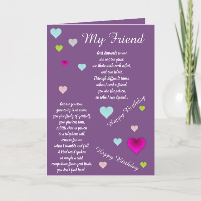 FRIEND BIRTHDAY CARD (Front)