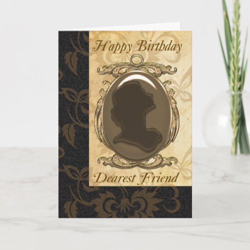 Friend Birthday Card With Cameo