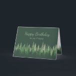 Friend Birthday Nature Therapy Forest Wilderness Card<br><div class="desc">Birthday Nature Therapy Inspirational Quote Shinrin-yoku means bathing in the forest atmosphere, or taking in the forest through our senses. basically just being in the presence of trees—became part of a national public health program in Japan in 1982 has become a cornerstone of preventive health care and healing in Japanese...</div>