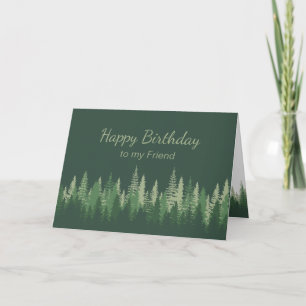 Friend Birthday Nature Therapy Forest Wilderness Card