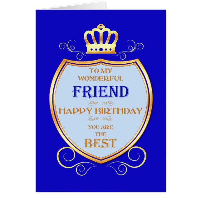 Friend Birthday with Shield Cards (Front)