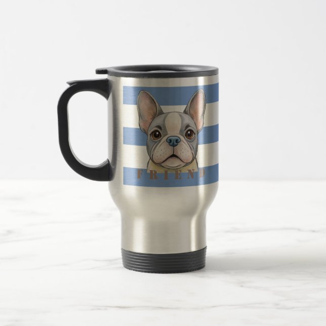 Friend Bulldog Travel Mug (Left)
