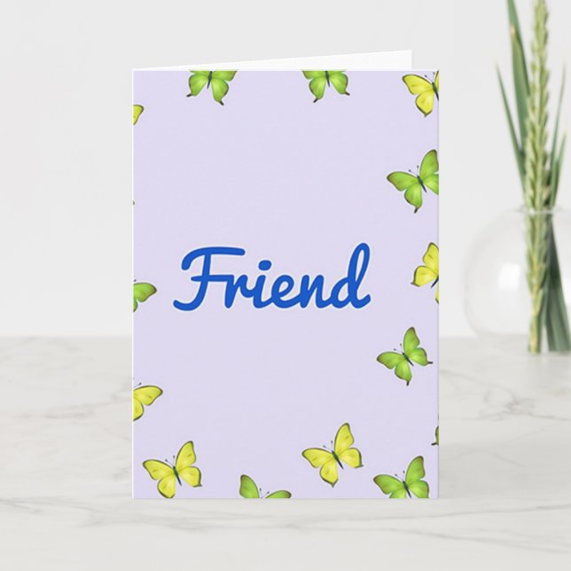 Friend Butterfly Card (Front)