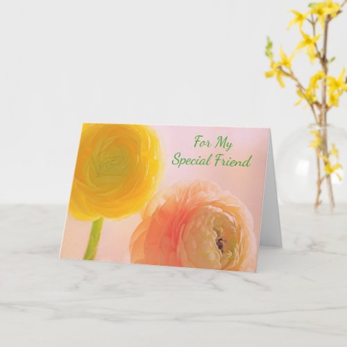 Friend Cancer Support Flower Card