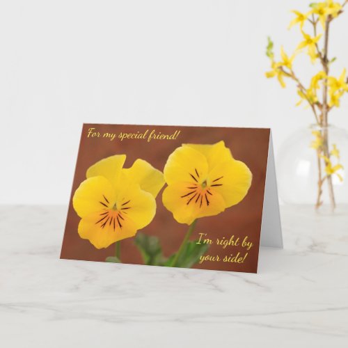 Friend Cancer Support Violet Card