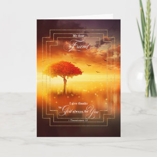 Friend Christian Thessalonians Thank You Card