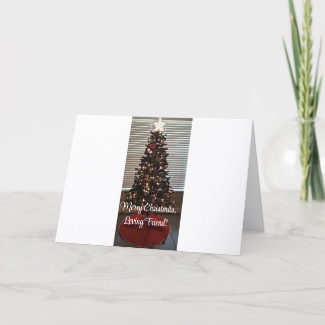 Friend, Christmas Folded Greeting Card (Front)