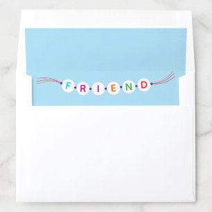 Friend cute friendship bracelet blue Valentine's Envelope Liner