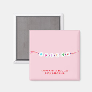 Friend cute friendship bracelet pink Valentine's Magnet