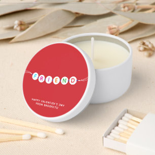 Friend cute friendship bracelet red Valentine's Mini Candle Favors