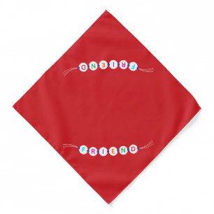 Friend cute fun friendship bracelet red dog bandana