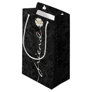 Friend Daisy and Ladybug Damask Small Gift Bag