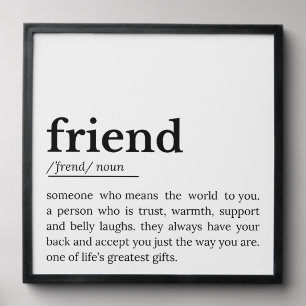 Friend Definition – Heartfelt Meaning Peel And Stick Photo Tile