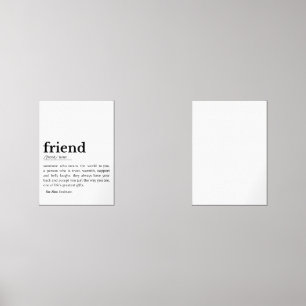 Friend Definition – Heartfelt Meaning Wall Art Sets