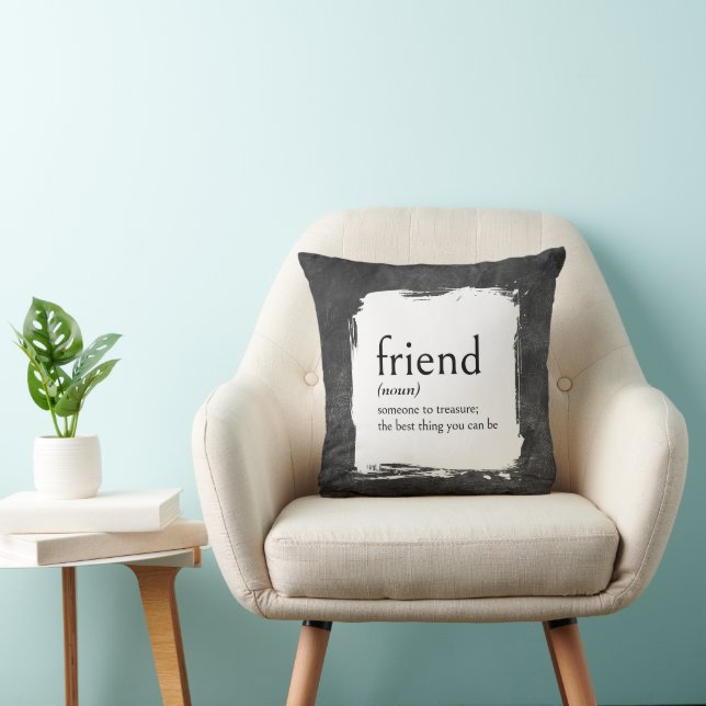 FRIEND Dictionary Definition Throw Pillow (Chair)