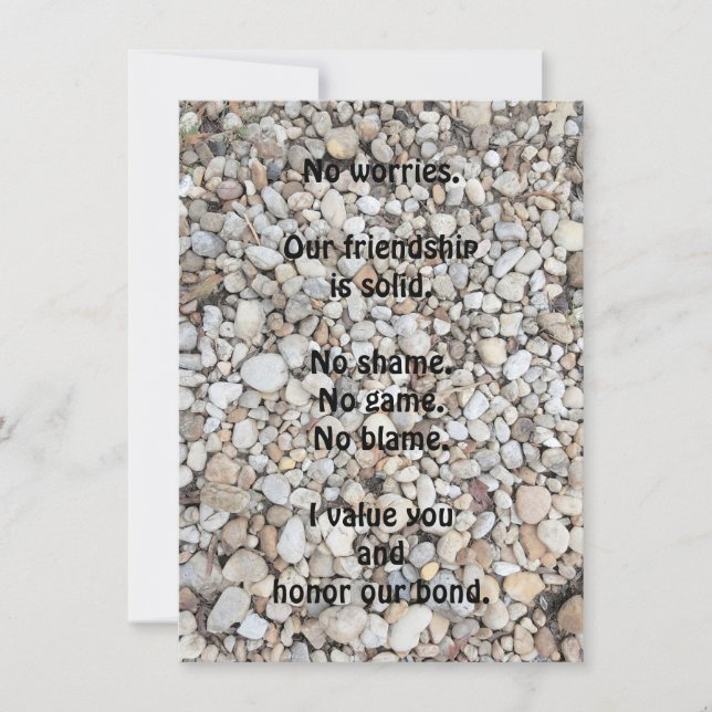 Friend Encouragement Flat Greeting Card (Front)