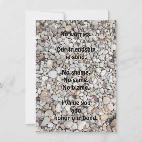 Friend Encouragement Flat Greeting Card
