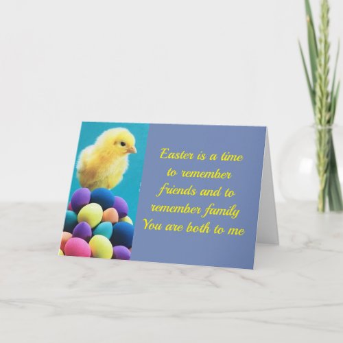 FRIEND  FAMILY EASTER CHICK HOLIDAY CARD